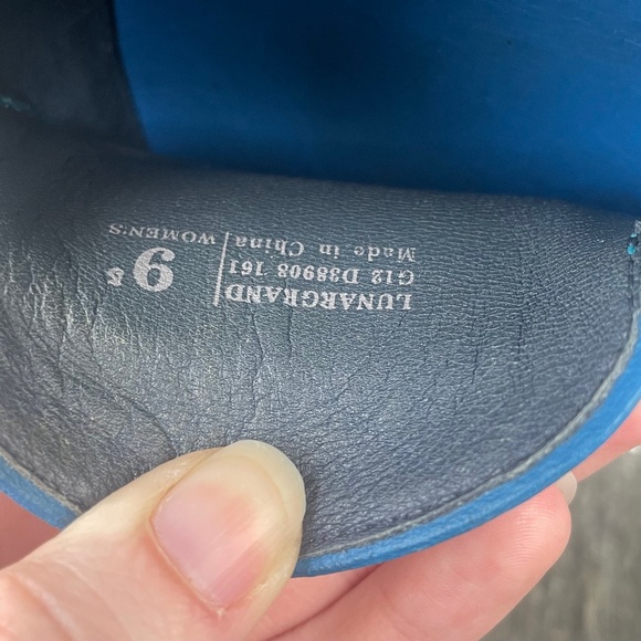 Cole Hahn Blue Grey Comfy Leather Loafers - Picture 6 of 8